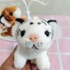 Simulation tiger keychain doll, cute tiger plush toy pendant, leopard doll girl doll gift