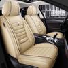 All-Season Universal Nappa Leather Car Seat Cover - Breathable Perforated Full Surround Design