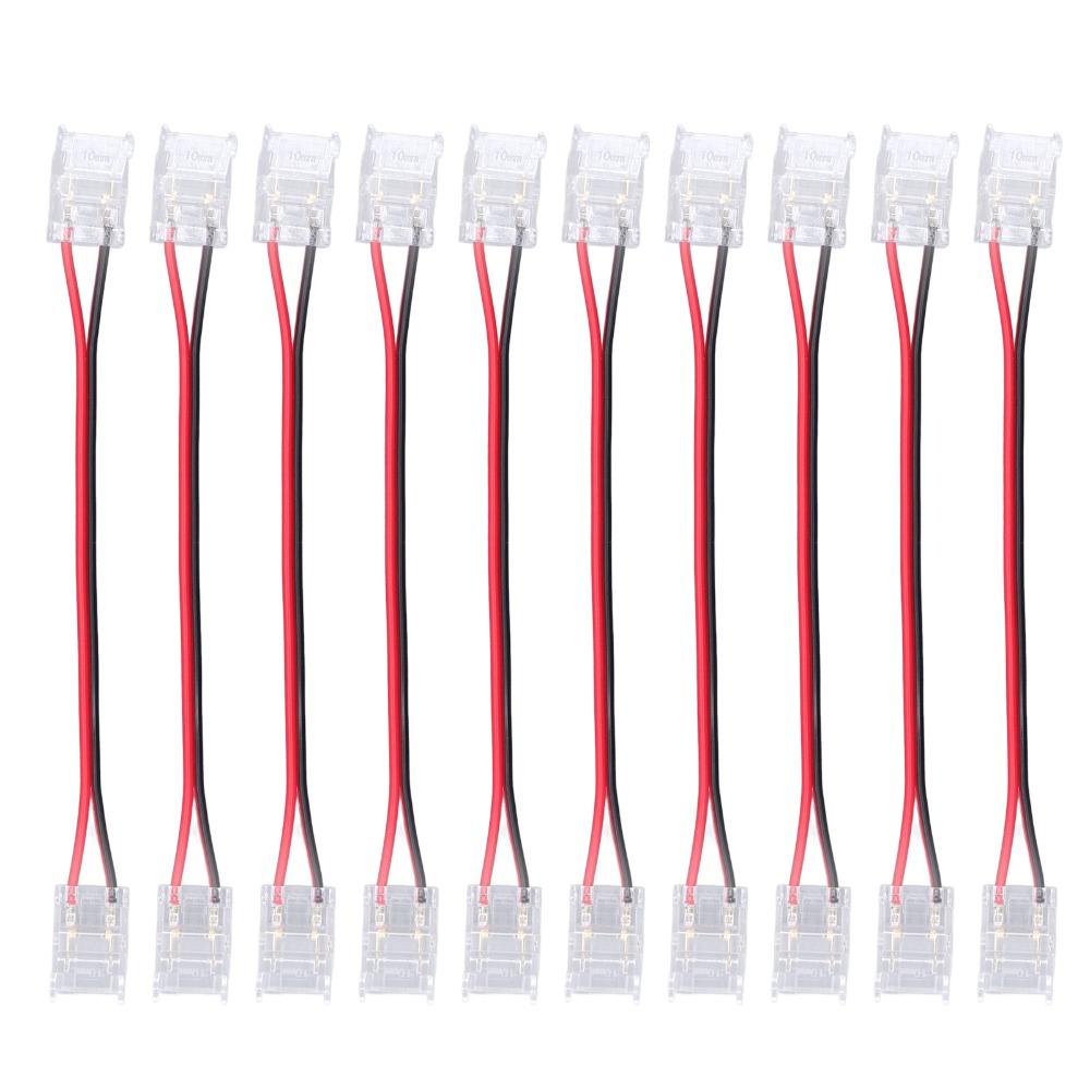 10pcs Double Headed Strip Light Connector 8mm/10mm Jumper Connector LED Strip Connector  For Party