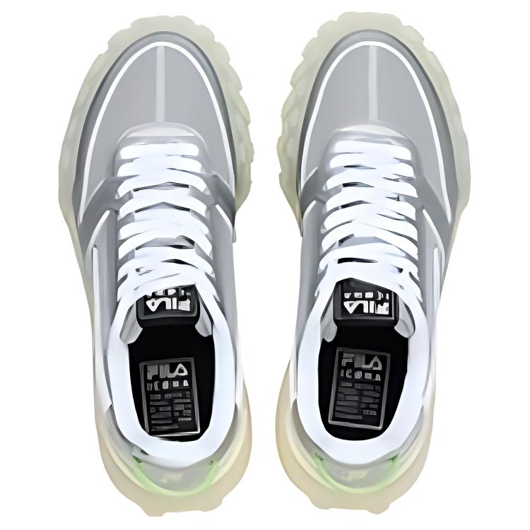 FILA Gara Fabric TPU Leather Sports Casual Low-Top Lifestyle Shoes Women sneaker Silver Gray F12W213111FSW