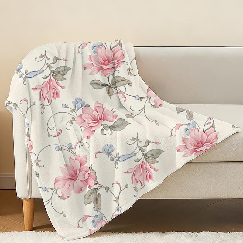 Lightweight Flannel Throw Blanket Soft Cozy Warm Plush Blanket for Home Lounge, Christmas & Halloween Decor
