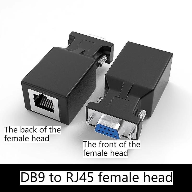 Адаптер DB9 на RJ45 (штекер-гнездо/штекер-гнездо), разъем RS232, удлинитель сетевого кабеля для последовательного порта DB9.