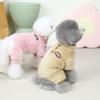 Pet Clothes, Three-color Pull Ring, Four-legged Fleece, Dog Clothes, Autumn and Winter Clothes, Pet Clothes, Teddy Clothes