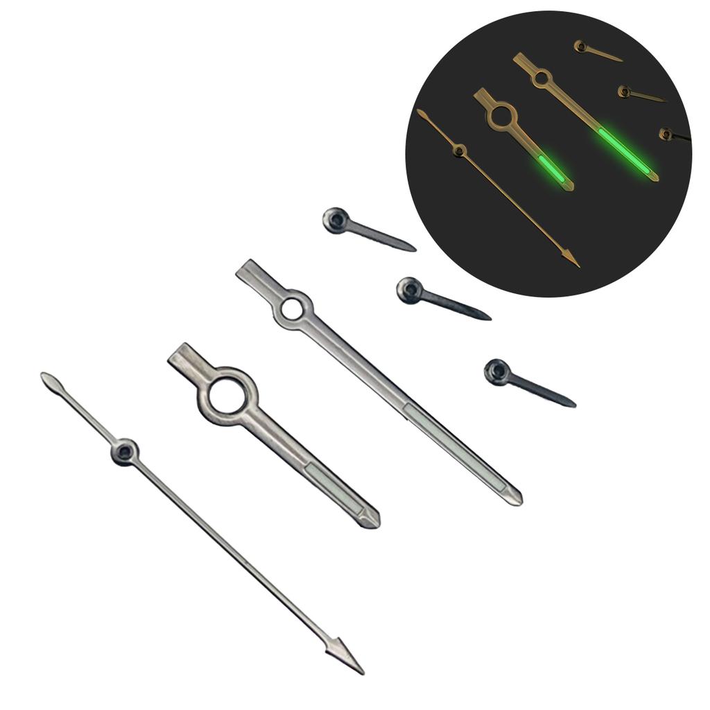 VK63 Uhrzeiger Quarz Grün Leuchtend 6-Zeiger Passend für VK63 Automatikwerk Schwarz Weiß Uhrnadel Zubehör