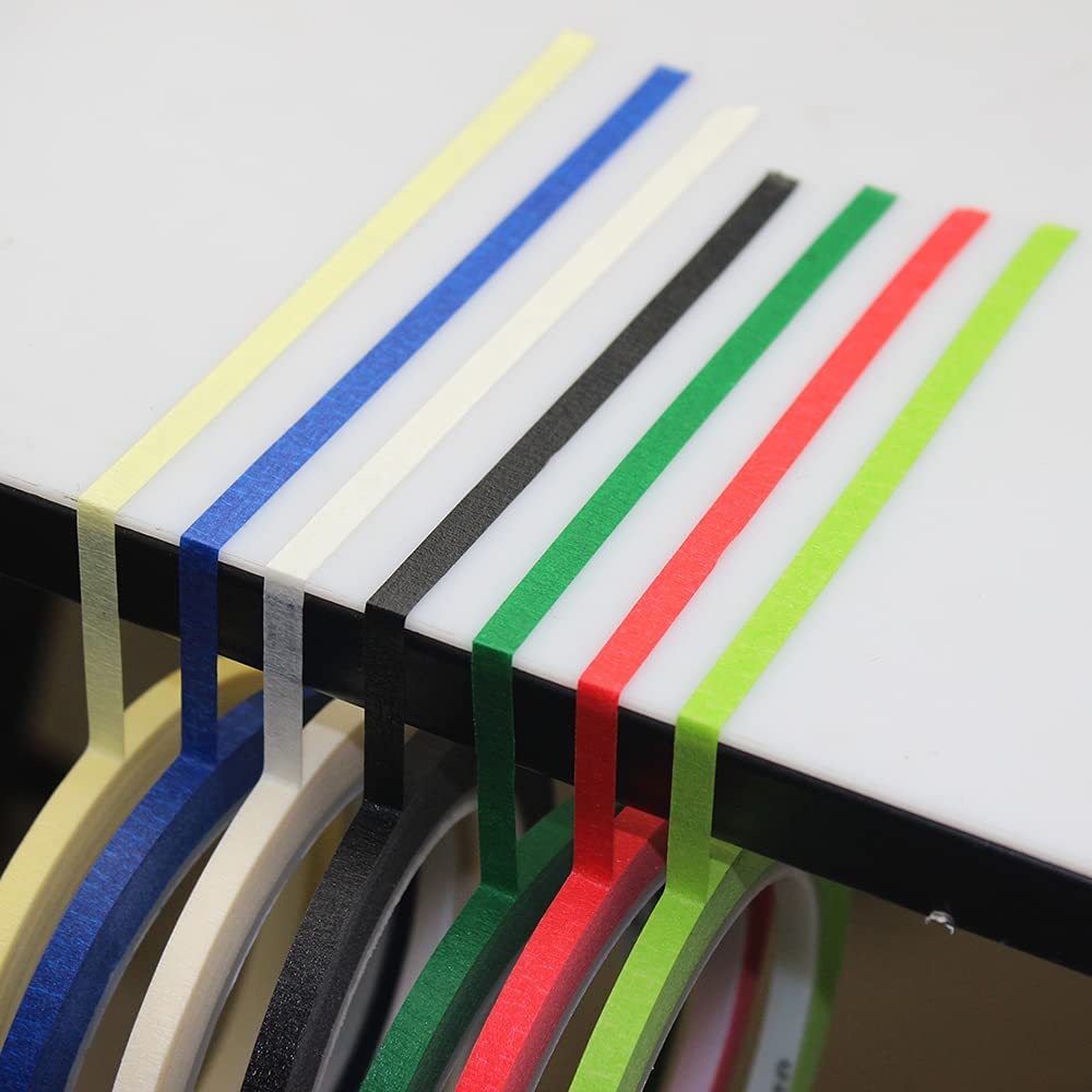 Colored Paper Masking Tape for DIY Nail and Pattern Draping Tape 14 Painting, Drawing, Art, Making, (3mm, Rolls)