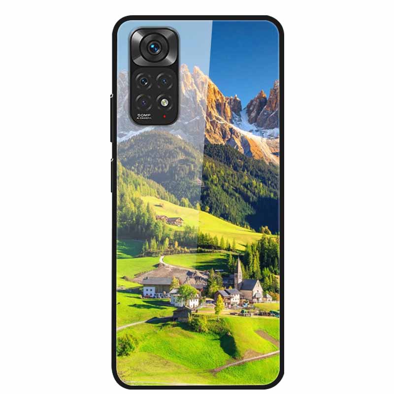 

For Redmi Note 11 Glass Case Note 11S 2022 Luxury Tempered Back Cover Hard Funda For Xiaomi Redmi Note 11 Pro 5G Note11S Coque -Redmi Note11Pro 5G