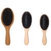 Haarbürste mit Wildschweinborsten für Damen, Herren und Kinder, weiche Naturborstenbürste für dünnes Haar, simulierte Glanzstruktur, Bambuskamm