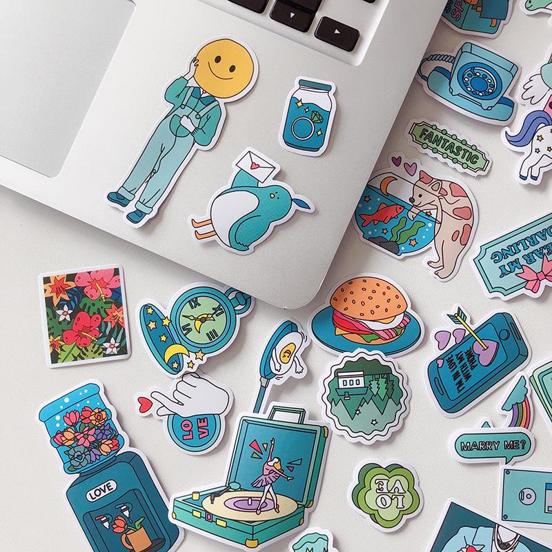 Korean Ardium Mulan Series Heart & Girly Waterproof Planner Stickers for DIY Decoration