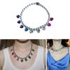 Bunte Herzperlen-Anhänger-Halskette Modische Herzperlen-Ketten-Choker-Halskette Damen Mädchen Geburtstag Valentinstag Geschenk