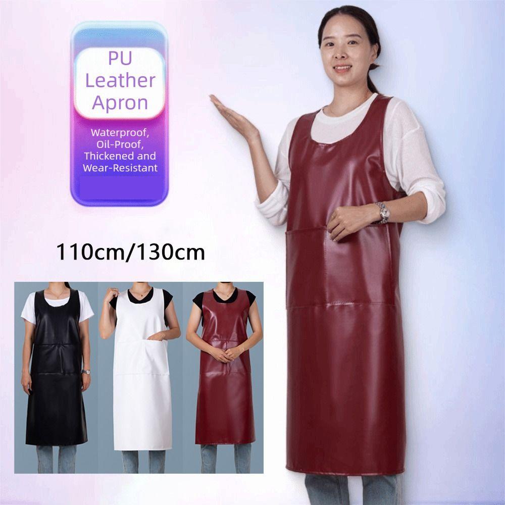 Oil-proof Work Smock Waterproof Cooking Work Clothes Durable Kitchen Apron Lab Work