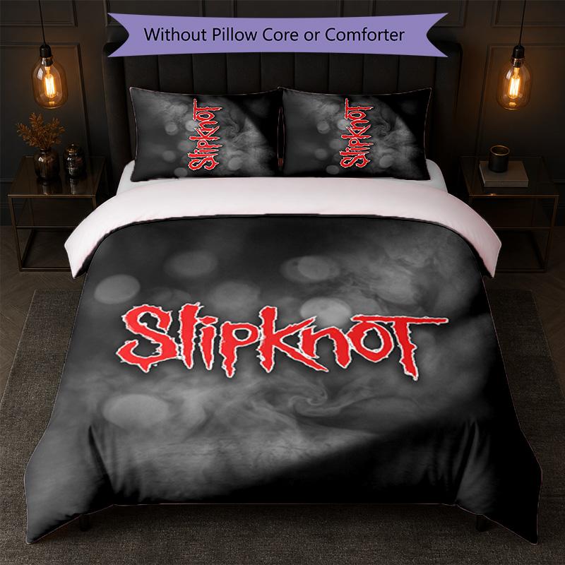 Set Biancheria da Letto 3 Pezzi con Stampa Slipknot Copripiumino con Due Federe Biancheria da Letto Morbida per Camera da Letto Domestica