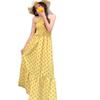 Summer New Women's Clothing Temperament Fashionable and Versatile Simple Sleeveless Printed Neck Collar Midi Dress