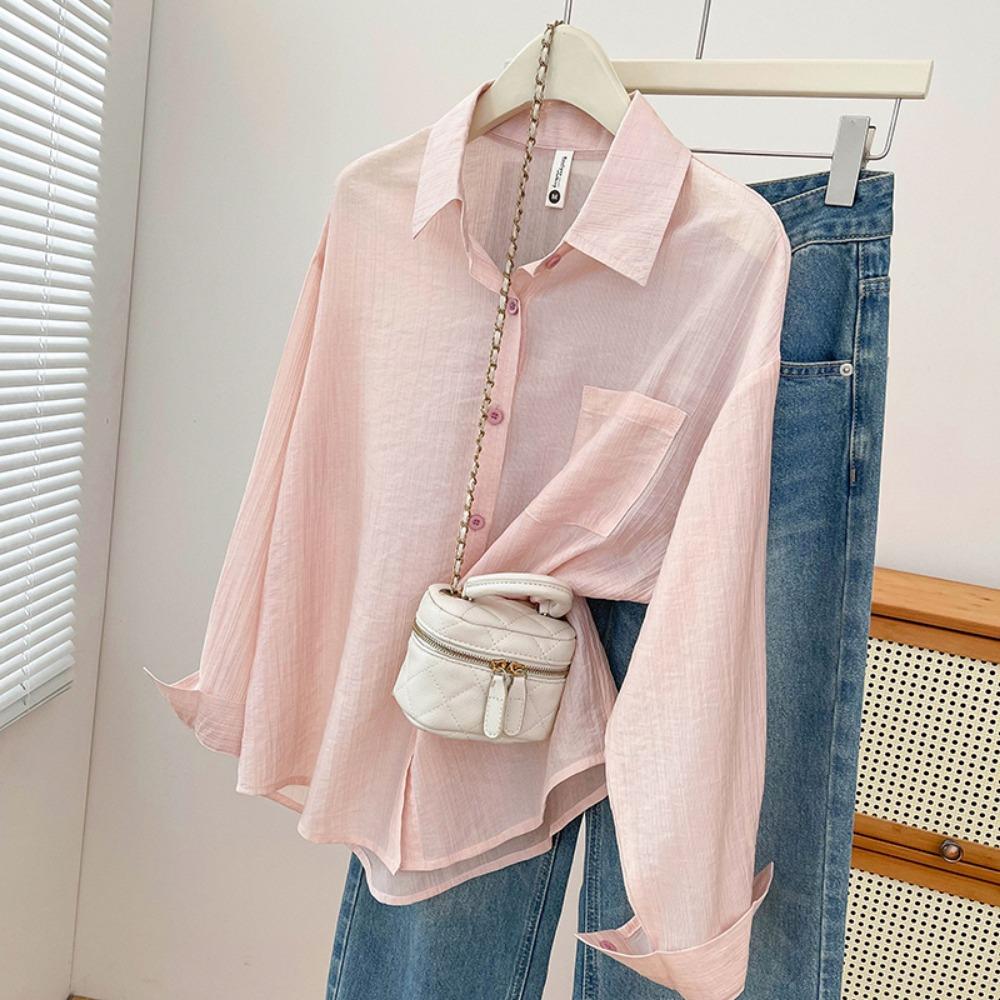 Korean Style Spring And Summer New Women s Shirt Fresh Gentle Long Sleeve Blouse Casual Comfortable Loose Top S