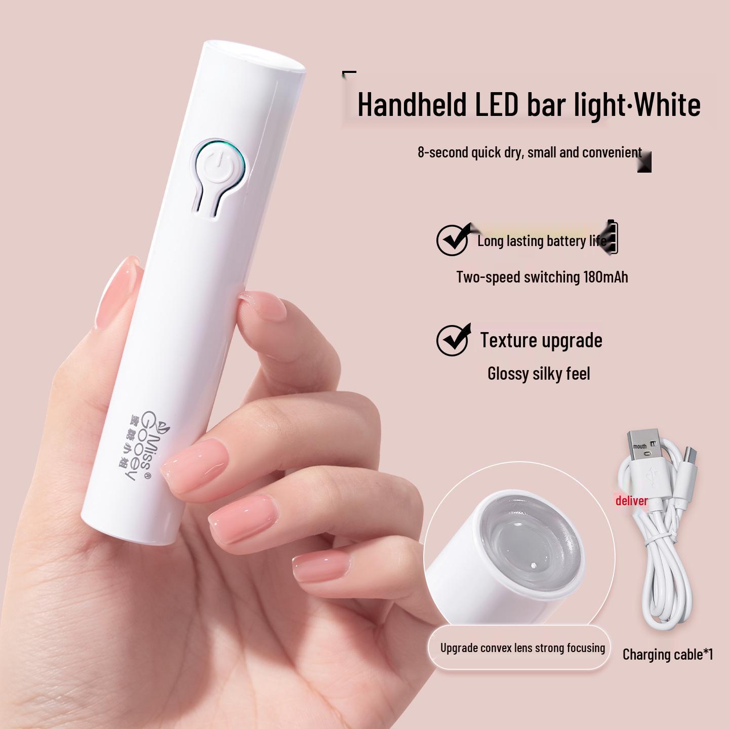 Rechargeable Handheld Quick-Drying LED Nail Lamp for Salons