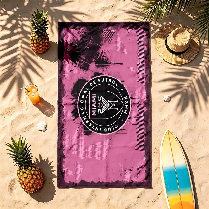 Inter Miami CF (14) Theme Beach Towel Sand Resistant Soft And Comfortable Suitable For The Pool Camping Yoga And Diving A Travel