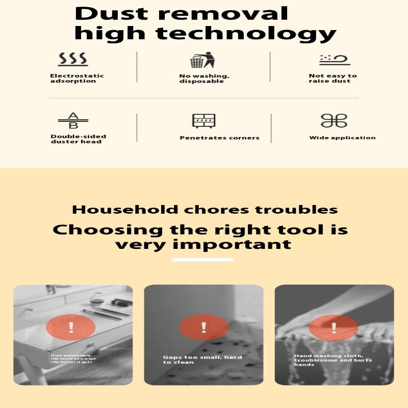 Double Sided 360 ° Electrostatic Precipitator For Cleaning Dust Spider Web Cleaning Disposable Feather Duster Roof And Desktop