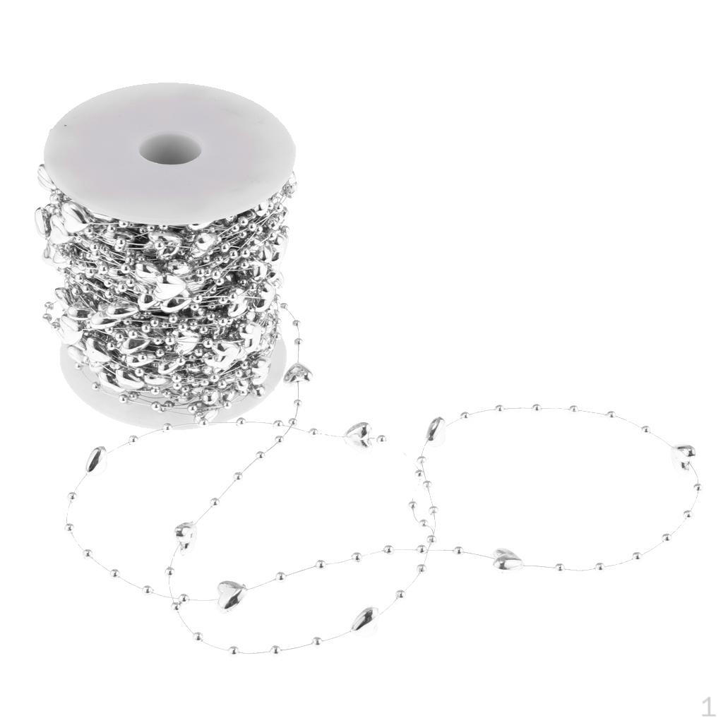 

30 of heart shaped beads Strings Garland Christmas Craft Wedding Decoration