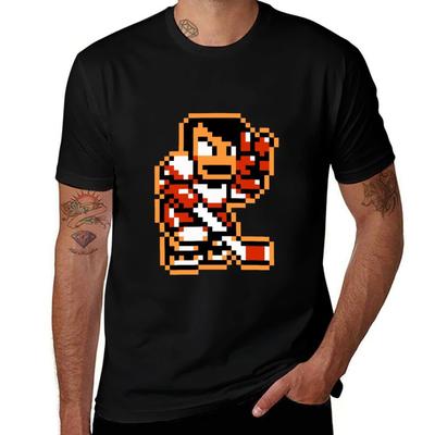 Nes Kunio Hockey Tshirt Basic Simple Design Short Sleeve Shirt