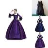 Elegante Abito Lungo Vittoriano Gotico Rinascimentale da Donna Perfetto per il Cosplay