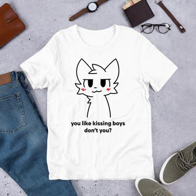 230 Gsm 100% Bawełna Boykisser Meme Śmieszna Koszulka Meme Furry Koszulka Femboy Biseksualna Duma Lgbtq Koszulka Weeb Koszulka Waifu Fursona Transpłciowa Całowanie Chłopców