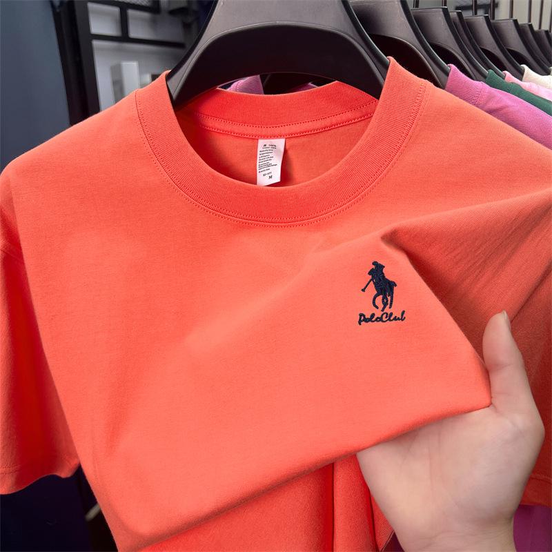 

Мужская футболка Paul из 100% хлопка с вышивкой, летняя, с круглым вырезом, влагоотводящая, дышащая, повседневная, с коротким рукавом, для мужчин среднего возраста M [120-135 lbs]