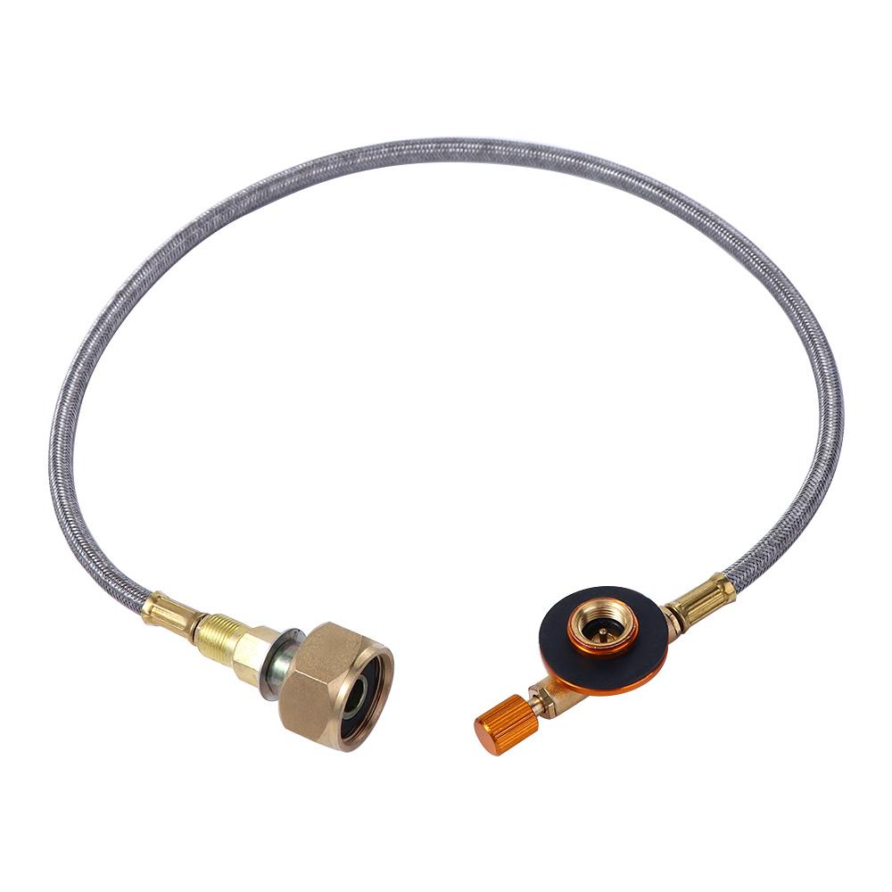 LPG Flat Cylinder Tank Container Adapter Propane Refill Adapter Gas Stove Coupler Stove Metal Tube