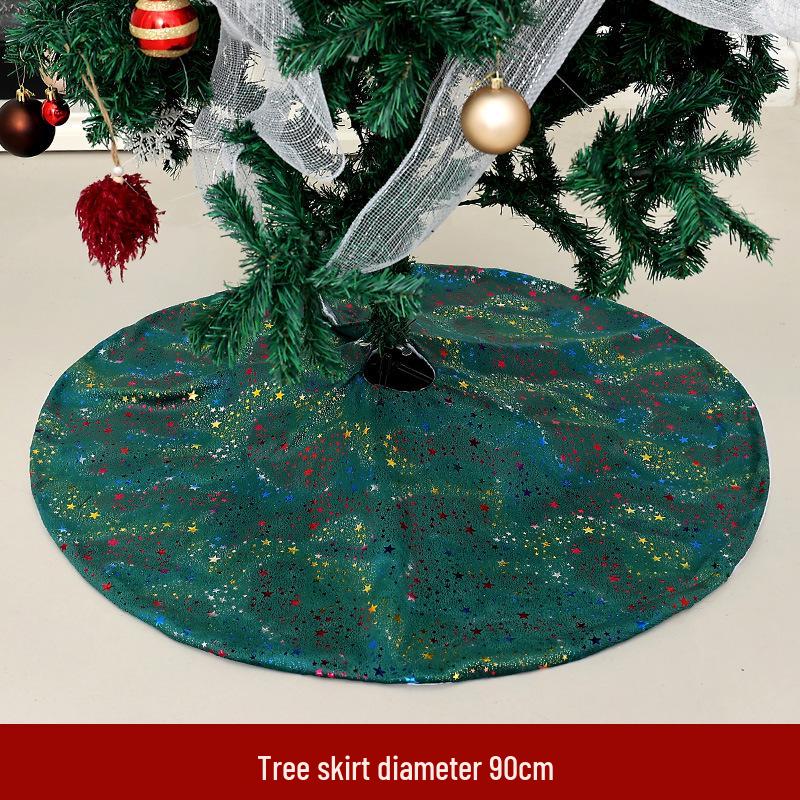 Creative Cartoon Print Christmas Tree Skirt - Festive Home & Party Decoration