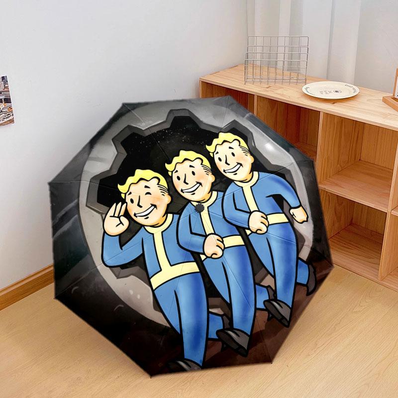 vault Pattern Pattern New Style Umbrella, 1 Piece Automatic Folding Umbrella, Portable Foldable Travel Umbrella, Outdoor Umbrella,Birthday Gift