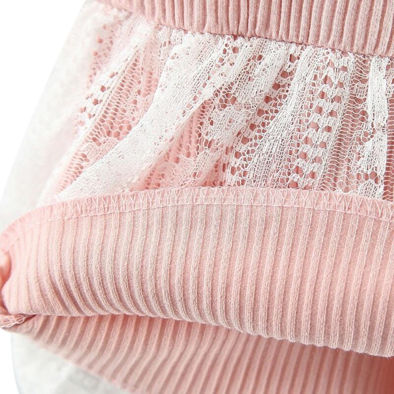 Baby Girl Dress Short Sleeve Soft Lace Princess Dress Fake Two Piece Dress