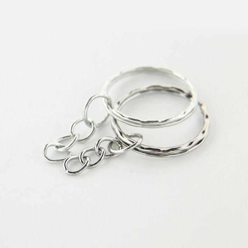 1 Piece New Key Ring Nickel Plated Embossed Keychain Diy Pendant Accessories for Women