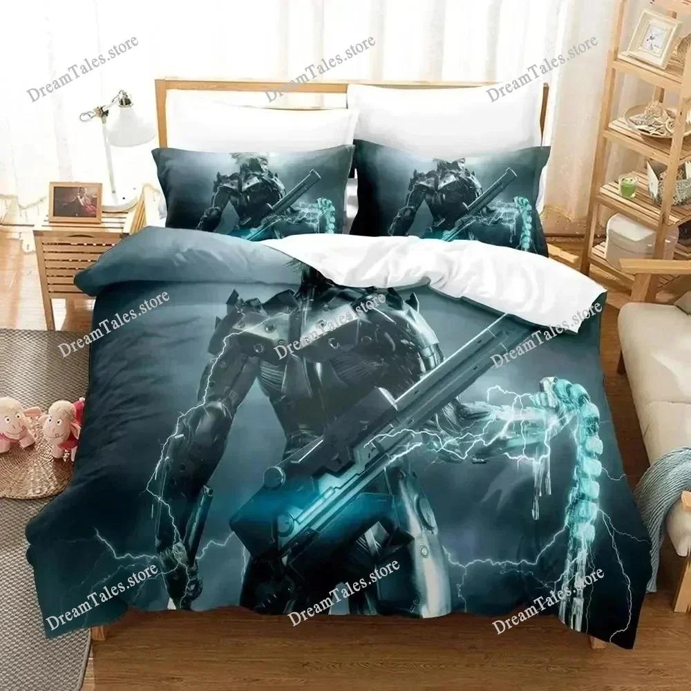 3D Print METAL GEAR RISING REVENGEANCE Bedding Set Duvet Cover Bed Set Quilt Cover Pillowcase Comforter King Queen Size Adult741