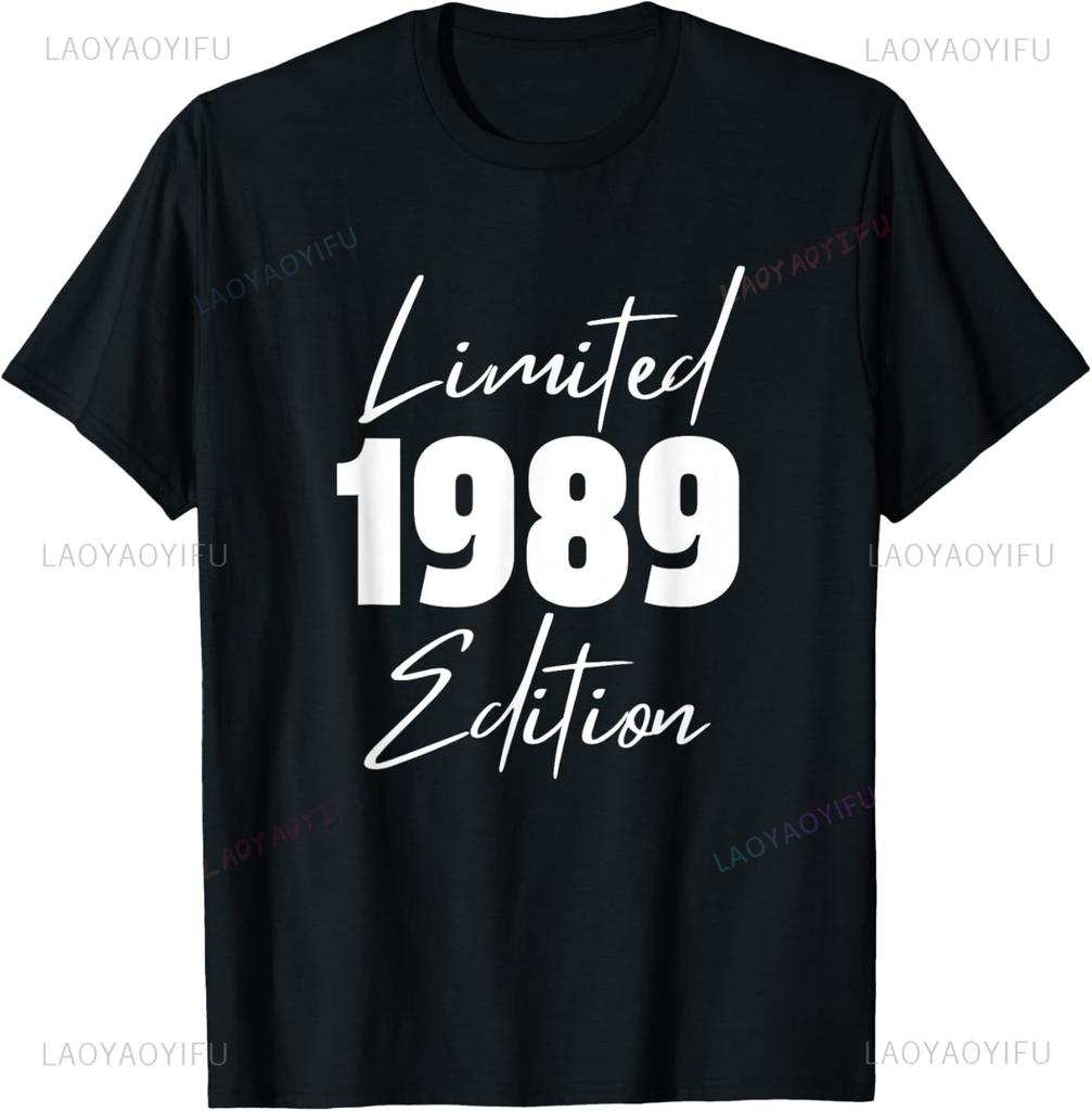 Vintage 36th Birthday Decorations Vintage Class of 1989 36 Years Old TShirt Graphic T Shirts Individuality Couple Ropa Hombre