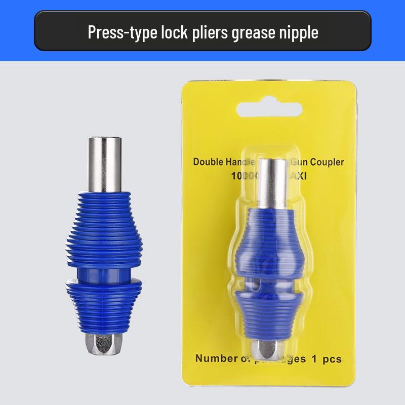Universal High-Pressure Grease Gun Nozzle with Self-Locking Pliers