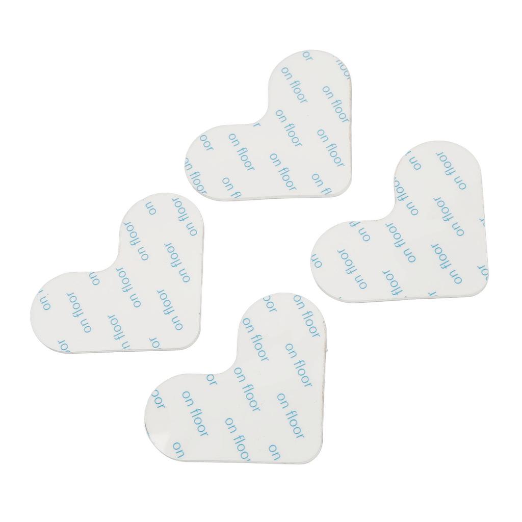 4 Pack Double Sided Carpet Tape Reusable Washable Heart Shape Slip Resistant Ultra Thin Area Rug