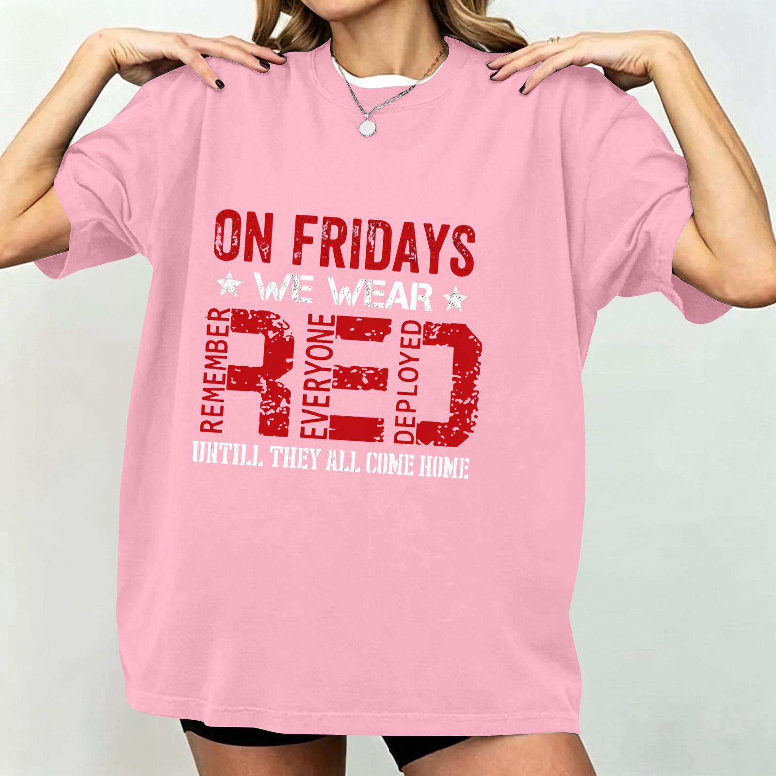 

Women s Casual Short Sleeve T Shirt Crew Neck Letter Print Loose Fit Lightweight Top for Everyday Wear XXL розовый
