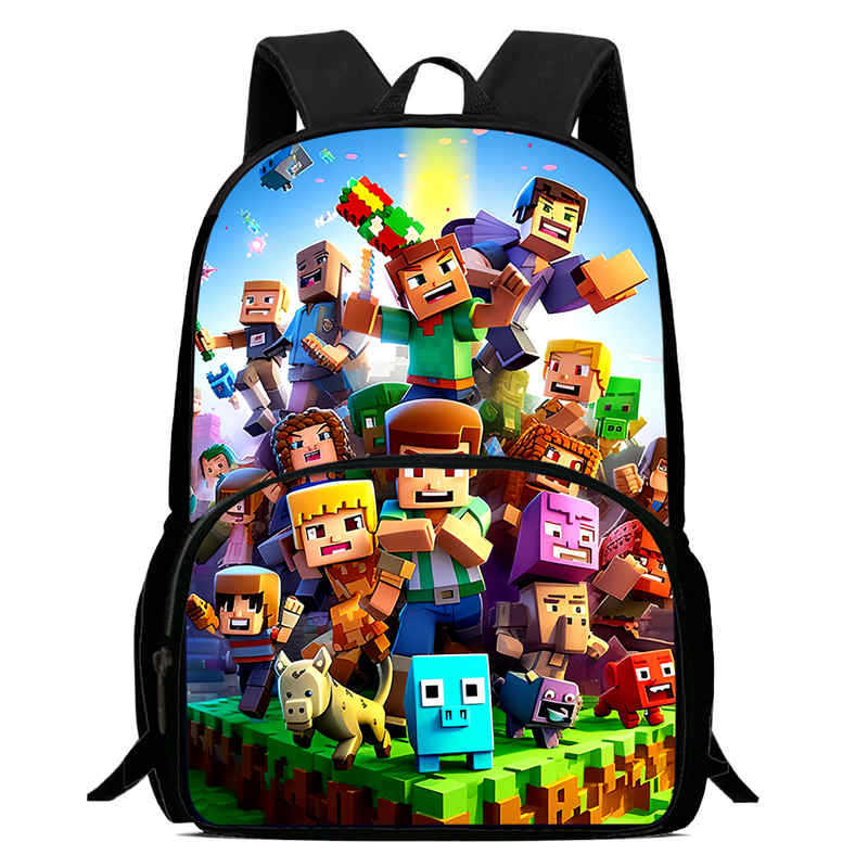 Minecraft Printed Backpack Children'S Elementary School Bag