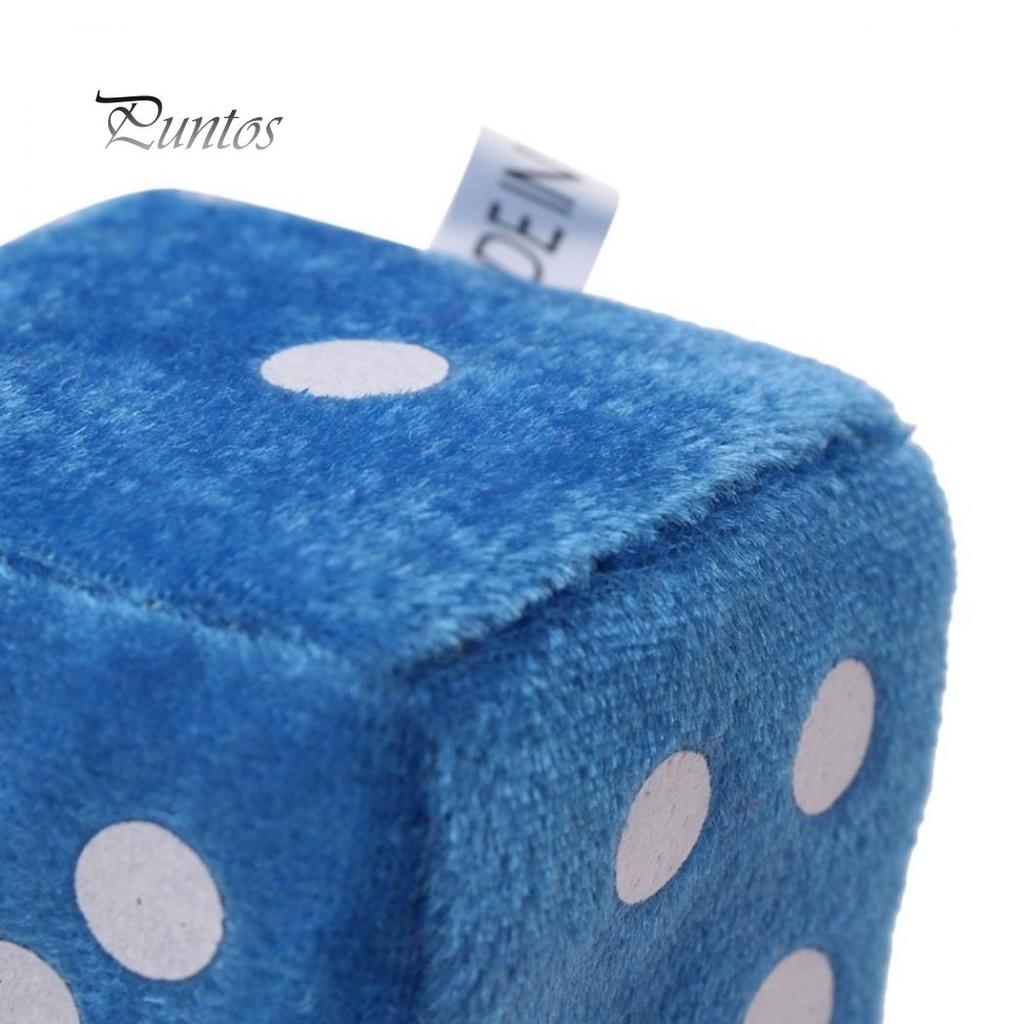 Vagway Plüschwürfel Für Den Auto-Spiegel - Weiße Fuzzy Dice, Retro-Accessoire