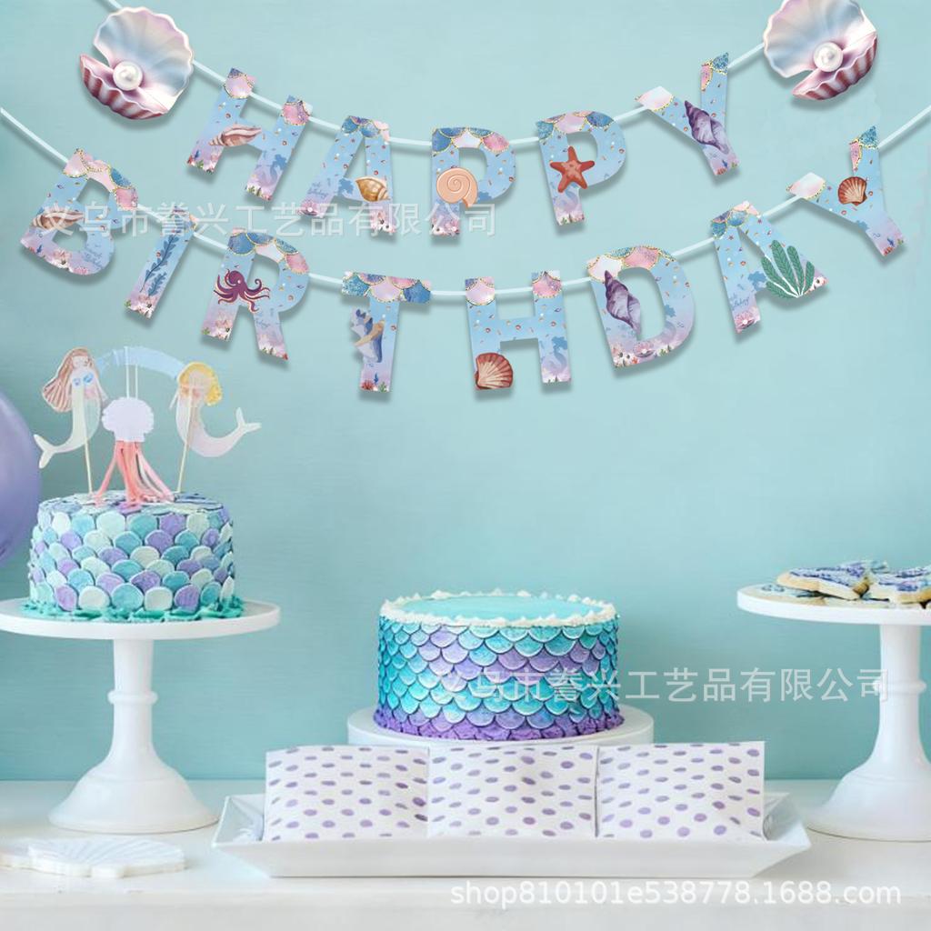 Birthday Party Spot Flag Deer Space Building Block Theme Holiday Decoration Flag Party Decoration Banner