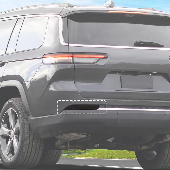 RT-TCZ Copertura Decorativa Fendinebbia Posteriore Nero Affumicato Accessori Esterni per Jeep Grand Cherokee 2022 2023 2024 2025