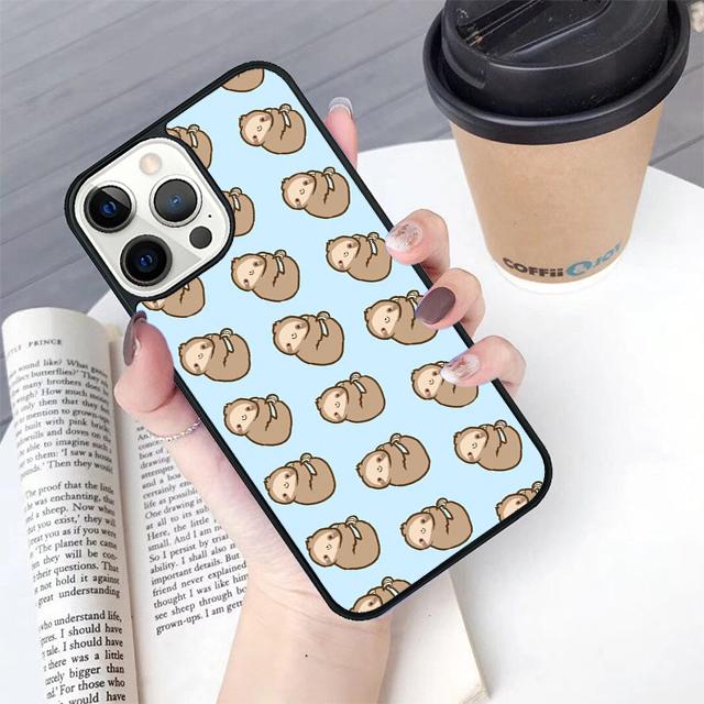 

Cute Lovely Cozy Sloth Animal phone Case Cover For iPhone 17 Air 16 15 14 Plus For apple 16 11 12 13 Pro Max coque iPhone 13