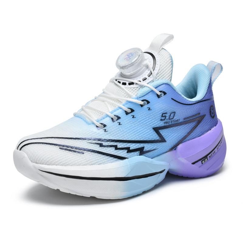 Children's Colorful Fashion Sneakers 2025 Boys Street Tide Casual Breathable Shoes Rotating Buckle Girl Outdoor Running Shoes