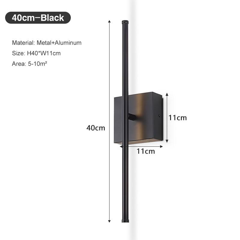 

Внутренние светодиодные настенные светильники с поворотом на 350° для спальни, столовой, внутренние черные светодиодные настенные светильники, настенное бра, декор для лестницы, коридора Neutral Light