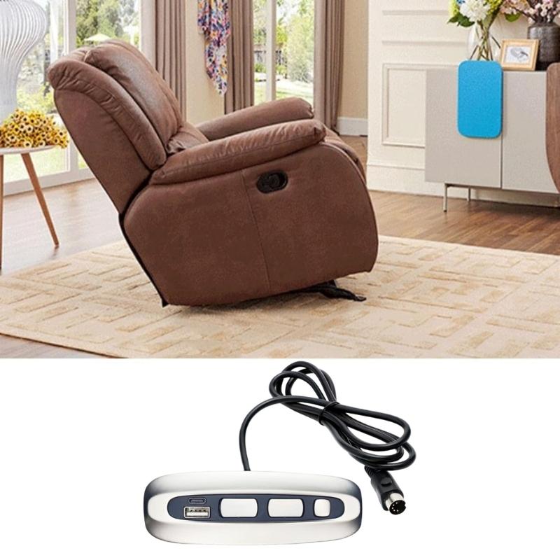 Adjustable Motorized Lounges Chair Switches Build In USB C Charging Port ABS Frame Support Simple to Operate for Homes
