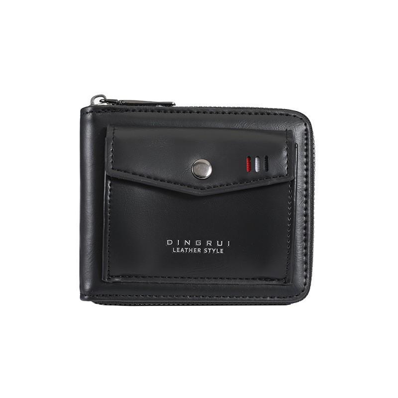 Men's Retro Short Wallet Fashionable Personalized Student Multifunctional Coin Card Bag