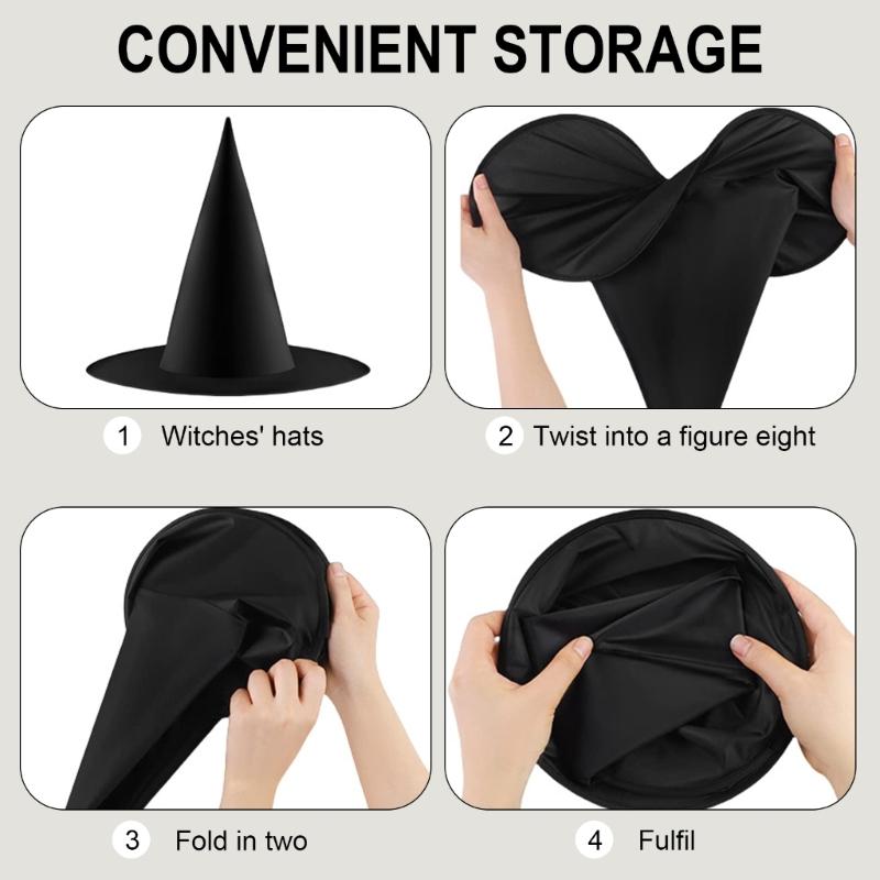 10PCS/Set Hanging Witch Hat Ceiling Decoration Halloween Hanging Ornaments Bedroom Festival Celebration Decoration