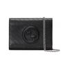 Blondie Round Interlocking G Snap Closure Leather Wallet Women Wallet Black 772213-AACP7-1000