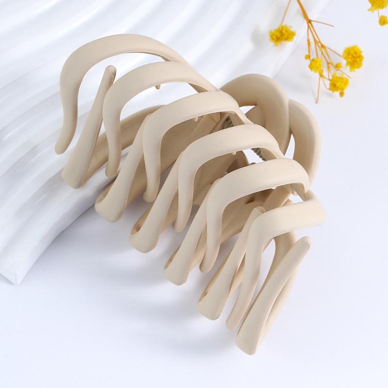 

Женская большая заколка-краб Матовая заколка-призрак для пучка на затылке, хвоста, захват для волос Простая заколка-краб с летним универсальным зажимом-акулой