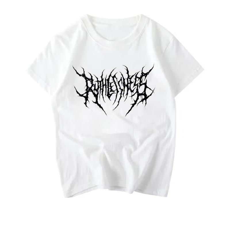 Gothic Retro Womens Tshirt Aesthetic Clothing Harajuku Style Summer New Casual Fashion Cotton Tshirt for Both Unisex and Women