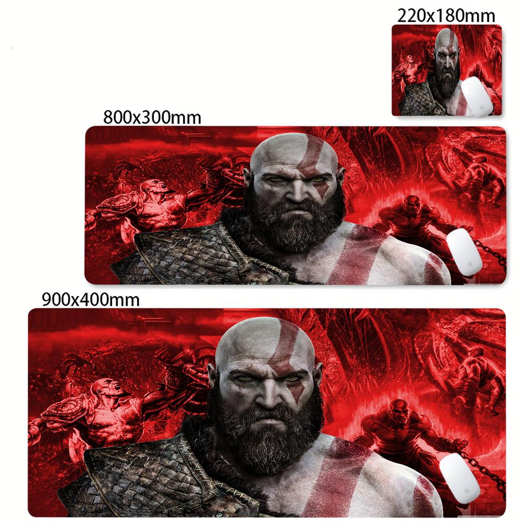 Game God of War Mouse Pad Anime Game Mousepad Computer Keyboard Desk Pads Office Carpet Laptop Mausepad Nonslip Base Deskmat