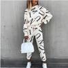 Tuta Casual alla Moda da Donna Tie-Dye a Collo Alto e Maniche Lunghe 2024
